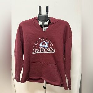 NWOT Colorado Avalanche Hoodie Women’s L Unisex Burgundy NHL Hockey Pullover